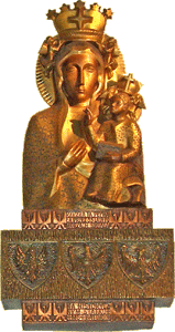 The sculpture of Our Lady of Częstochowa